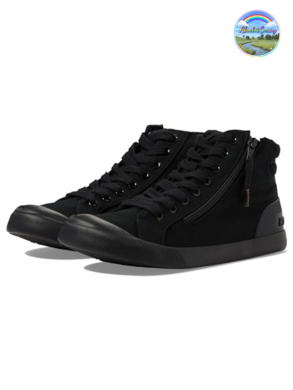 Rocket Dog Jazzin Hi top Sneaker Women Canvas Lace Up Zipper Skate Shoe